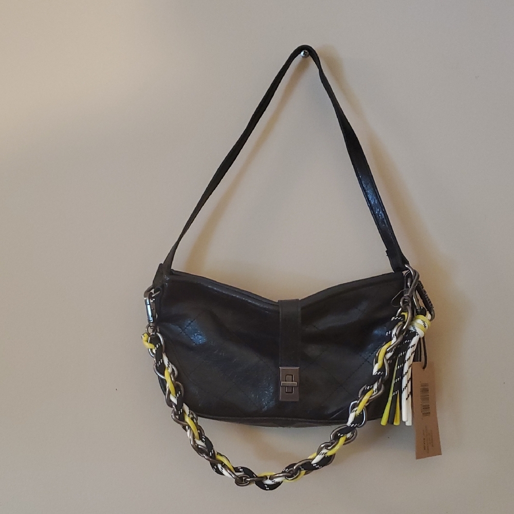 Steve Madden  Black Leather Shoulder Bag Nwt
